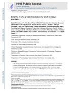 Catalytic in vivo protein knockdown by small-molecule PROTACs