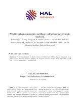 Nitrite-driven anaerobic methane oxidation by oxygenic bacteria