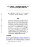 SORRY-Bench: Systematically Evaluating Large Language Model Safety Refusal Behaviors