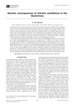 Genetic consequences of climatic oscillations in the Quaternary