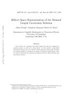 Hilbert Space Representation of the Minimal Length Uncertainty Relation