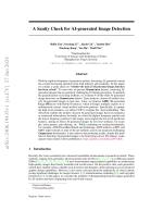 A Sanity Check for AI-generated Image Detection