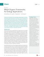 Metal-Organic Frameworks for Energy Applications