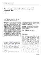 Why encouraging more people to become entrepreneurs is bad public policy