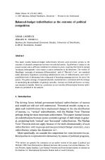 Balanced-budget redistribution as the outcome of political competition
