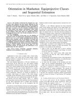 Orientation in Manhattan: Equiprojective Classes and Sequential Estimation