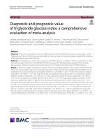 Diagnostic and prognostic value of triglyceride glucose index: a comprehensive evaluation of meta-analysis
