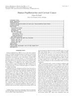 Human Papillomavirus and Cervical Cancer