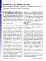 Obesity alters gut microbial ecology