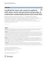 Landiolol for heart rate control in patients with septic shock and persistent tachycardia. A multicenter randomized clinical trial (Landi-SEP)