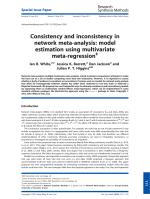 Consistency and inconsistency in network meta-analysis: model estimation using multivariate meta-regression