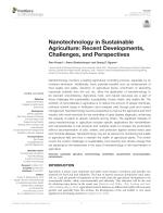 Nanotechnology in Sustainable Agriculture: Recent Developments, Challenges, and Perspectives