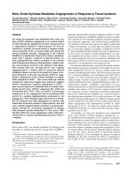 Nitric Oxide Synthase Modulates Angiogenesis in Response to Tissue Ischemia
