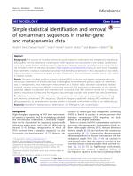 Simple statistical identification and removal of contaminant sequences in marker-gene and metagenomics data