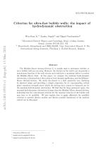 Criterion for ultra-fast bubble walls: the impact of hydrodynamic obstruction