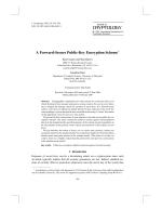 A Forward-Secure Public-Key Encryption Scheme
