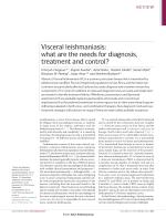 Visceral leishmaniasis: what are the needs for diagnosis, treatment and control?