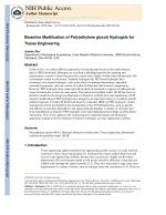 Bioactive Modification of Poly(ethylene glycol) Hydrogels for Tissue Engineering