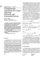 Computational Algorithms for Closed Queueing Networks with Exponential Servers