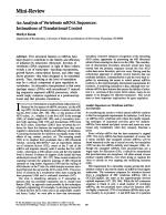 An Analysis of Vertebrate mRNA Sequences: Intimations of Translational Control