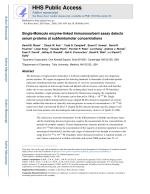 Single-Molecule enzyme-linked immunosorbent assay detects serum proteins at subfemtomolar concentrations