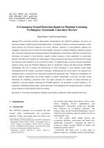 E-Commerce Fraud Detection Based on Machine Learning Techniques: Systematic Literature Review