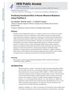 Predicting Functional Effect of Human Missense Mutations Using PolyPhen-2