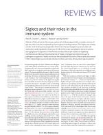 Siglecs and their roles in the immune system