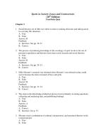 Sports in Society: Issues and Controversies (10th Edition) True/False Quiz