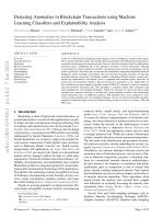 Detecting Anomalies in Blockchain Transactions using Machine Learning Classifiers and Explainability Analysis