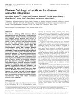 Disease Ontology: a backbone for disease semantic integration