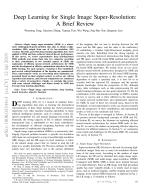 Deep Learning for Single Image Super-Resolution: A Brief Review