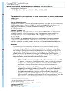 Targeting G-quadruplexes in gene promoters: a novel anticancer strategy?
