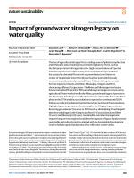 Impact of groundwater nitrogen legacy on water quality
