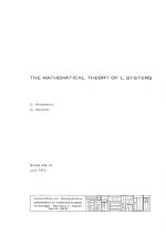 THE MATHEMATICAL THEORY OF L SYSTEMS