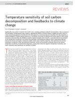 Temperature sensitivity of soil carbon decomposition and feedbacks to climate change