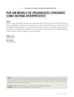 POR UM MODELO DE ORGANIZAÇÃO CONCEBIDO COMO SISTEMA INTERPRETATIVO