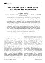 The structural basis of protein folding and its links with human disease