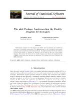 The ade4 Package: Implementing the Duality Diagram for Ecologists
