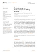 Research progress in brain-targeted nasal drug delivery