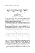 Verwendung von Schwingquarzen zur Wägung dünner Schichten und zur Mikrowägung