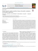 Stimuli-responsive peptide assemblies: Design, self-assembly, modulation, and biomedical applications