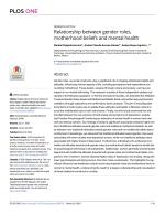 Relationship between gender roles, motherhood beliefs and mental health