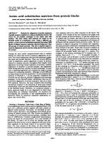 Amino acid substitution matrices from protein blocks
