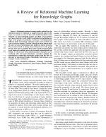 A Review of Relational Machine Learning for Knowledge Graphs