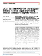 DCAF1-based PROTACs with activity against clinically validated targets overcoming intrinsic- and acquired-degrader resistance
