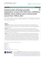Global burden of benign prostatic hyperplasia, urinary tract infections, urolithiasis, bladder cancer, kidney cancer, and prostate cancer from 1990 to 2021