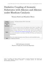 Oxidative Coupling of Aromatic Substrates with Alkynes and Alkenes under Rhodium Catalysis