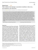 New clinical trial design in precision medicine: discovery, development and direction