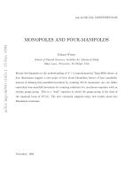 MONOPOLES AND FOUR-MANIFOLDS